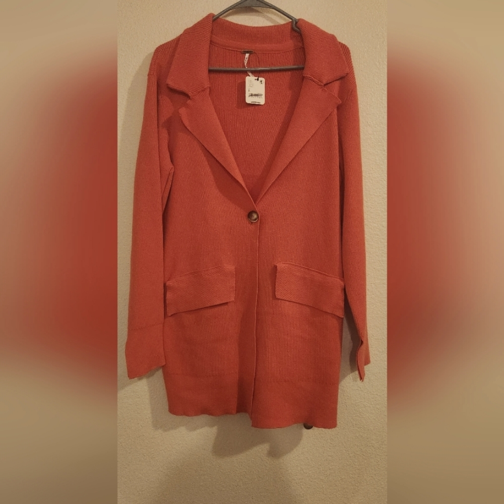 Free People Cardigan Sweater in "Pink Rose" NWT - Picture 1 of 7